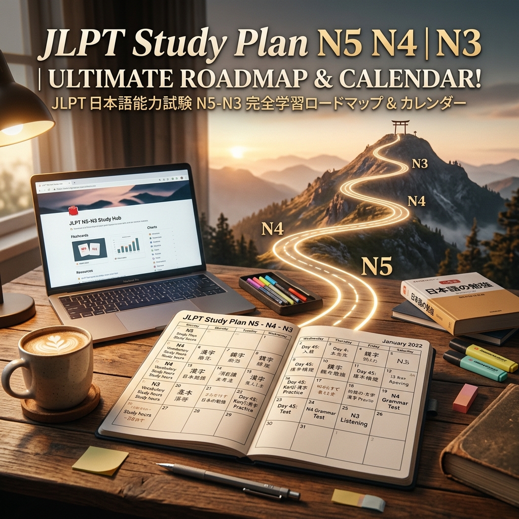 JLPT Study Plan for N5, N4, and N3 (Step-by-Step)