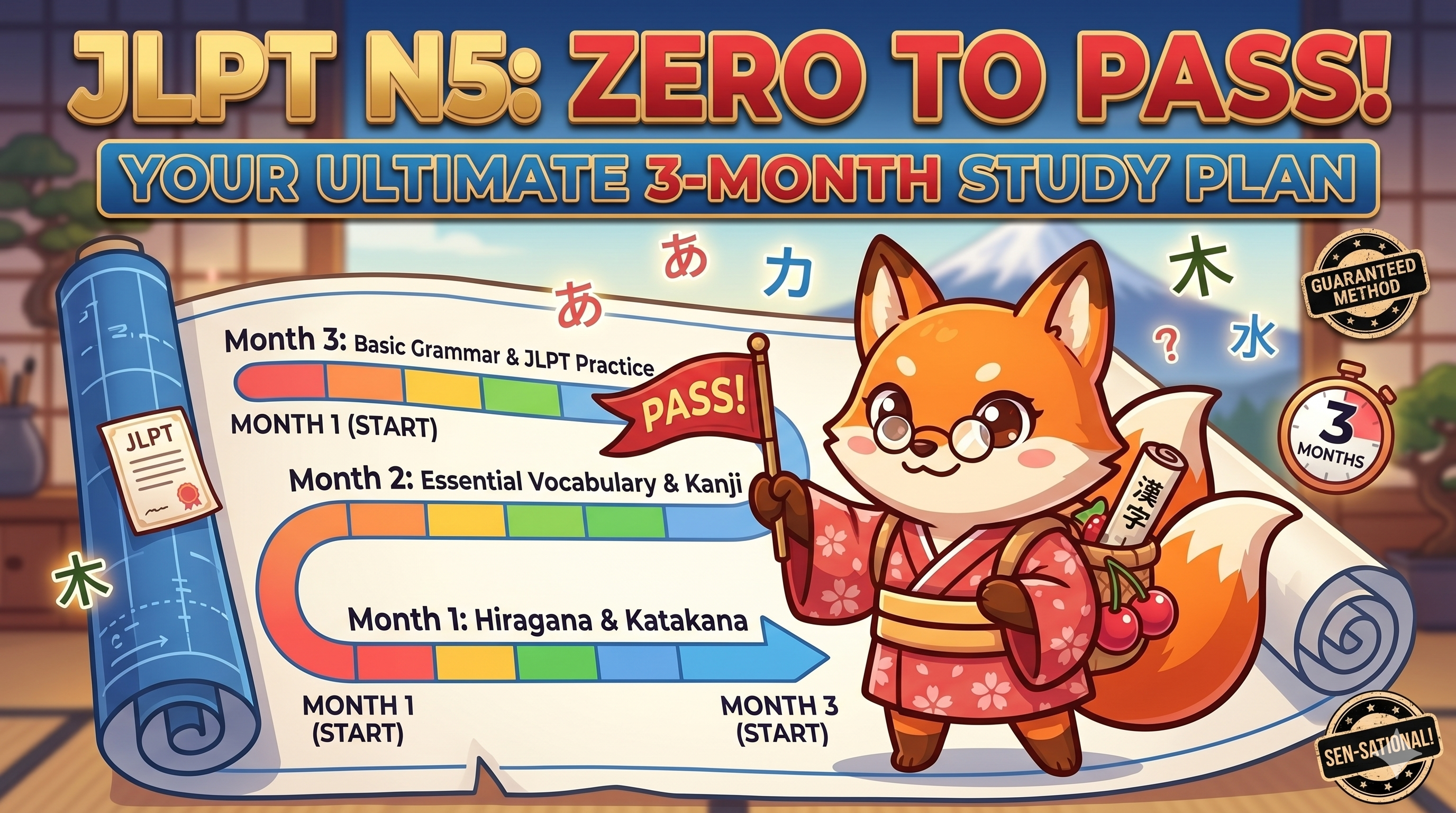 JLPT N5 Study Plan: Pass in 3 Months from Zero