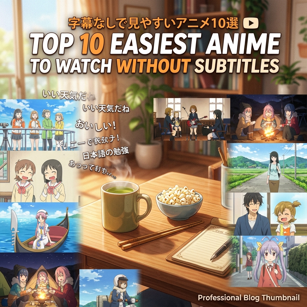 Top 10 Easiest Anime to Watch Without Subtitles
