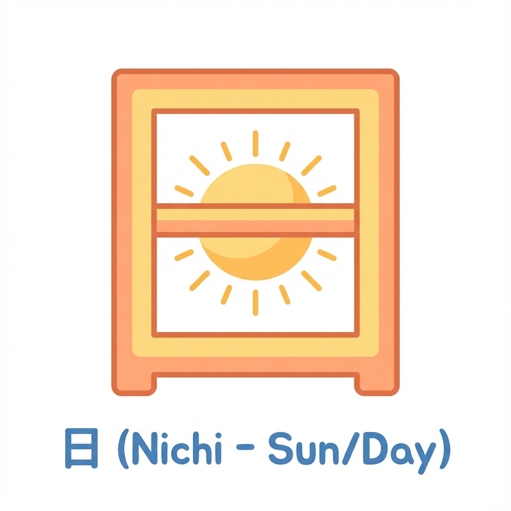 Sun Kanji Mnemonic