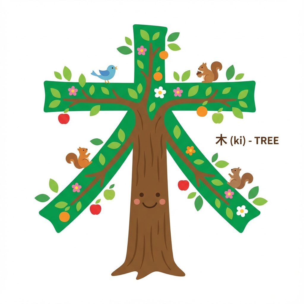 Tree Kanji Mnemonic